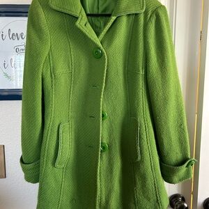 Elegant Green Women's Pea Coat